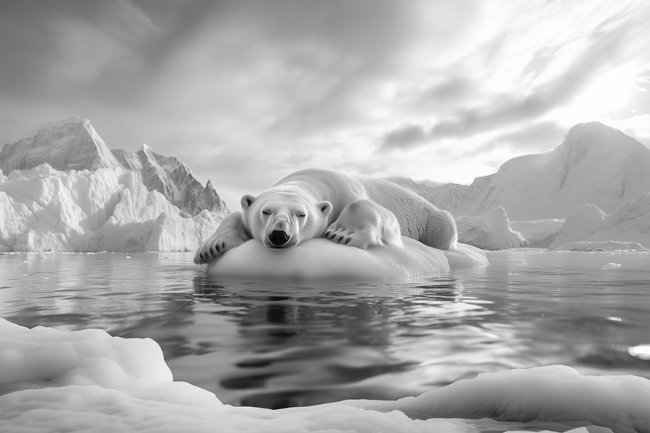 Siesta del oso polar