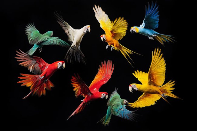 Loros bailando