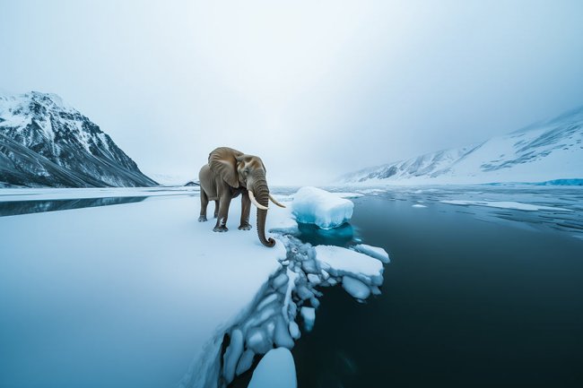 Elefante en la Antártida