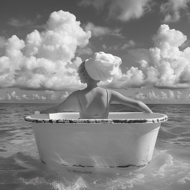 Un baño en el mar