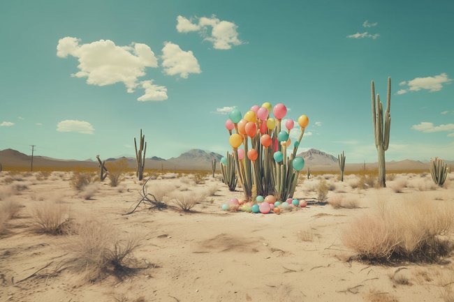 Globos y cactus
