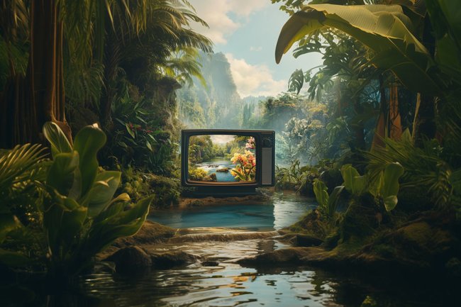 Televisión en el rio
