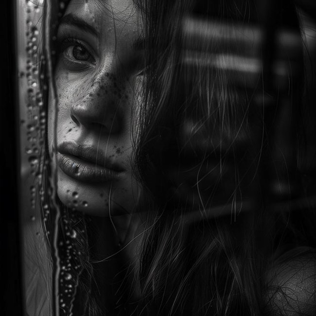 Retrato en un día lluvioso
