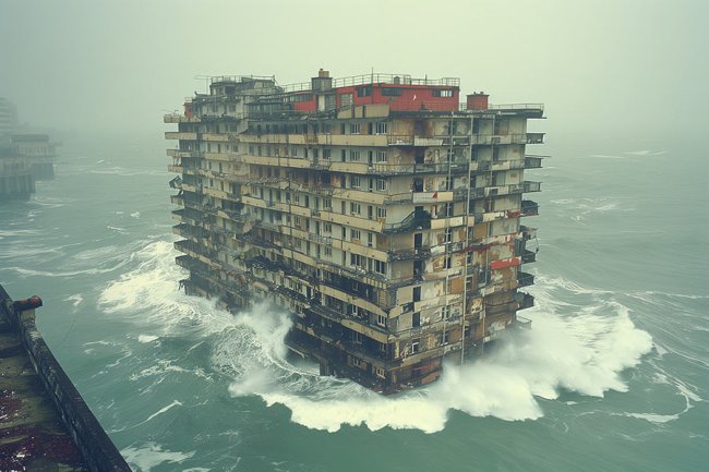Edificio en el mar