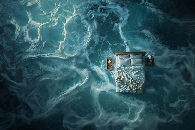 Cama sobre el mar