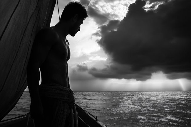 Mar en calma, tormenta lejana