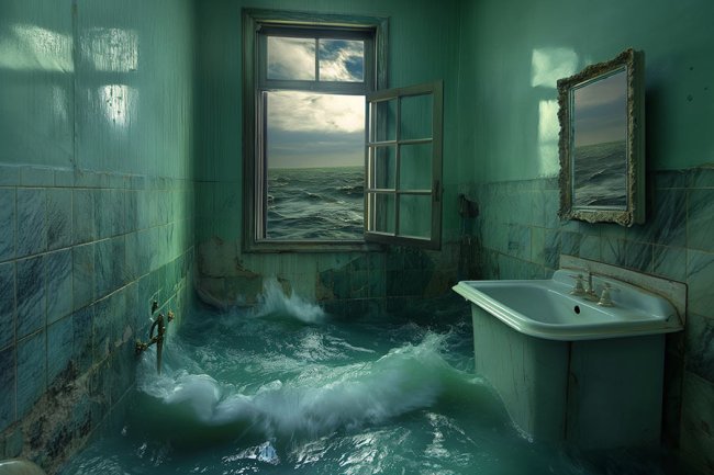 El mar en el baño