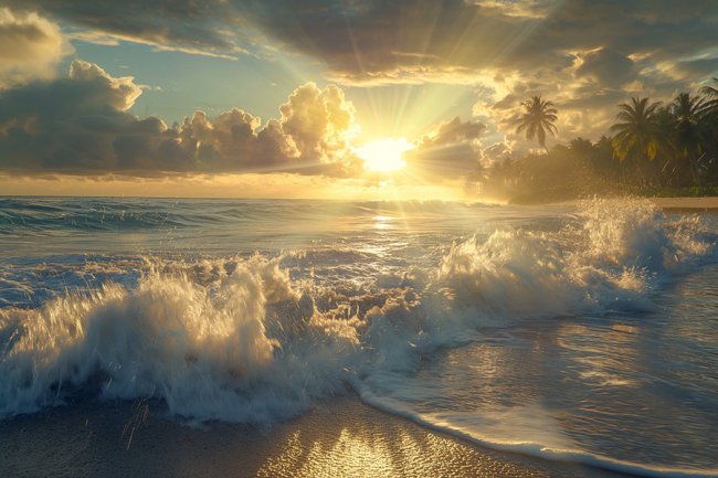 Olas en el paraíso