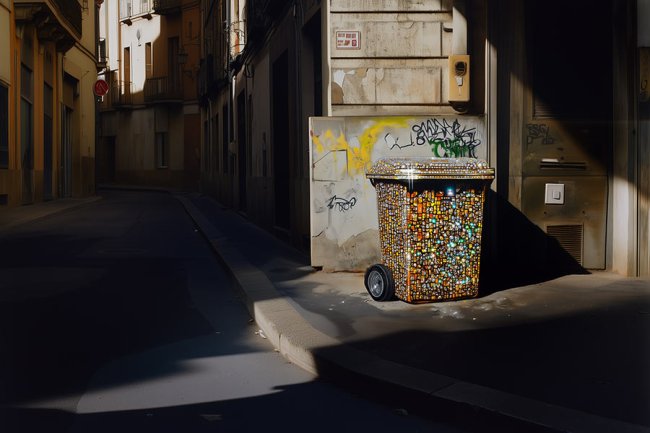Cubo de basura de lujo